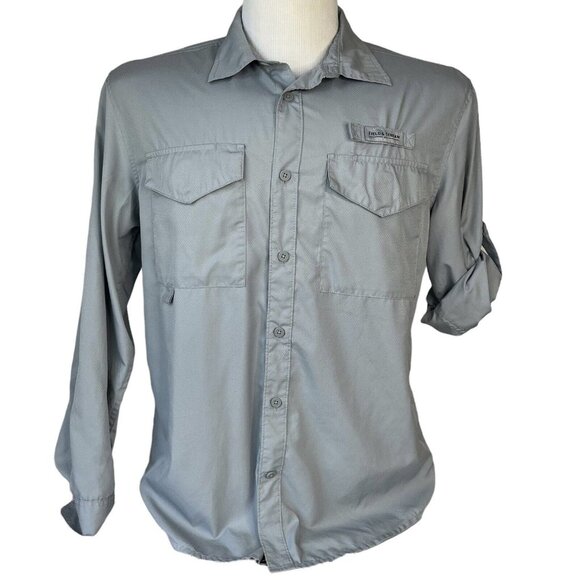 Field & Stream Mens Outdoor Fishing Hunting Shirt Gray Vented Size Small - Picture 1 of 8